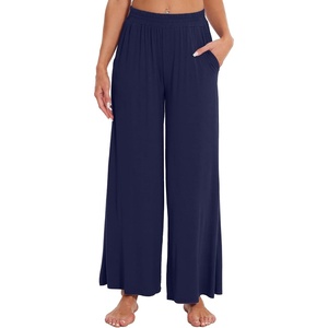 image:imageWiWi Viscose from Bamboo Women s Pajamas Pants Soft Yoga Loose Pant Comfy Pajama Bottoms SXXLAnavy