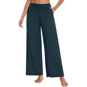 image:imageWiWi Viscose from Bamboo Women s Pajamas Pants Soft Yoga Loose Pant Comfy Pajama Bottoms SXXLCdark Bluish Green