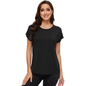 image:imageWiWi Womens Pajama Tops Soft Crew Neck Sleep Shirt Loose Short Sleeves TShirt Viscose from Bamboo SXXLBlack