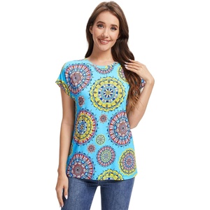 image:imageWiWi Womens Pajama Tops Soft Crew Neck Sleep Shirt Loose Short Sleeves TShirt Viscose from Bamboo SXXLDatura
