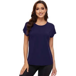 image:imageWiWi Womens Pajama Tops Soft Crew Neck Sleep Shirt Loose Short Sleeves TShirt Viscose from Bamboo SXXLNavy
