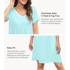 image:imageWiWi Bamboo Viscose Nightgowns for Women Super Soft Short Sleeve V Neck Sleep Dress Cooling Plus Size Lounge Sleepwear S4XAqua