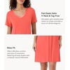 image:imageWiWi Bamboo Viscose Nightgowns for Women Super Soft Short Sleeve V Neck Sleep Dress Cooling Plus Size Lounge Sleepwear S4XCoral