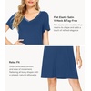 image:imageWiWi Bamboo Viscose Nightgowns for Women Super Soft Short Sleeve V Neck Sleep Dress Cooling Plus Size Lounge Sleepwear S4XDark Blue