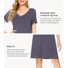 image:imageWiWi Bamboo Viscose Nightgowns for Women Super Soft Short Sleeve V Neck Sleep Dress Cooling Plus Size Lounge Sleepwear S4XDark Grey