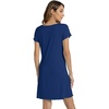 image:imageWiWi Bamboo Viscose Nightgowns for Women Super Soft Short Sleeve V Neck Sleep Dress Cooling Plus Size Lounge Sleepwear S4XDblue Depth