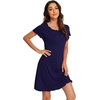 image:imageWiWi Bamboo Viscose Nightgowns for Women Super Soft Short Sleeve V Neck Sleep Dress Cooling Plus Size Lounge Sleepwear S4XDnavy