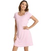 image:imageWiWi Bamboo Viscose Nightgowns for Women Super Soft Short Sleeve V Neck Sleep Dress Cooling Plus Size Lounge Sleepwear S4XDpink