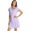 image:imageWiWi Bamboo Viscose Nightgowns for Women Super Soft Short Sleeve V Neck Sleep Dress Cooling Plus Size Lounge Sleepwear S4XDtaro Purple