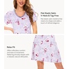image:imageWiWi Bamboo Viscose Nightgowns for Women Super Soft Short Sleeve V Neck Sleep Dress Cooling Plus Size Lounge Sleepwear S4XGreyPeony