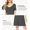 image:imageWiWi Bamboo Viscose Nightgowns for Women Super Soft Short Sleeve V Neck Sleep Dress Cooling Plus Size Lounge Sleepwear S4XIron Grey