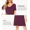 image:imageWiWi Bamboo Viscose Nightgowns for Women Super Soft Short Sleeve V Neck Sleep Dress Cooling Plus Size Lounge Sleepwear S4XMulberry