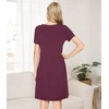 image:imageWiWi Bamboo Viscose Nightgowns for Women Super Soft Short Sleeve V Neck Sleep Dress Cooling Plus Size Lounge Sleepwear S4XMulberry