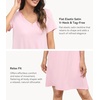 image:imageWiWi Bamboo Viscose Nightgowns for Women Super Soft Short Sleeve V Neck Sleep Dress Cooling Plus Size Lounge Sleepwear S4XPink