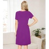 image:imageWiWi Bamboo Viscose Nightgowns for Women Super Soft Short Sleeve V Neck Sleep Dress Cooling Plus Size Lounge Sleepwear S4XPurple