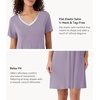 image:imageWiWi Bamboo Viscose Nightgowns for Women Super Soft Short Sleeve V Neck Sleep Dress Cooling Plus Size Lounge Sleepwear S4XViolet