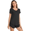 image:imageWiWi Bamboo Viscose Pajama Set for Women Soft Short Sleeve Top and Short 2 Piece Pjs Sleepwear Summer Cooling LoungewearBlack