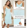 image:imageWiWi Bamboo Viscose Slip Dress for Women Cooling Dresses Super Soft Chemise Plus Size Nightgown Full Slips Babydoll S4XAaqua