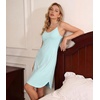 image:imageWiWi Bamboo Viscose Slip Dress for Women Cooling Dresses Super Soft Chemise Plus Size Nightgown Full Slips Babydoll S4XAaqua