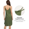 image:imageWiWi Bamboo Viscose Slip Dress for Women Cooling Dresses Super Soft Chemise Plus Size Nightgown Full Slips Babydoll S4XAarmy Green