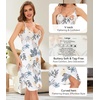 image:imageWiWi Bamboo Viscose Slip Dress for Women Cooling Dresses Super Soft Chemise Plus Size Nightgown Full Slips Babydoll S4XAblue Floral