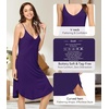 image:imageWiWi Bamboo Viscose Slip Dress for Women Cooling Dresses Super Soft Chemise Plus Size Nightgown Full Slips Babydoll S4XAdark Purple