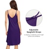 image:imageWiWi Bamboo Viscose Slip Dress for Women Cooling Dresses Super Soft Chemise Plus Size Nightgown Full Slips Babydoll S4XAdark Purple