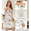image:imageWiWi Bamboo Viscose Slip Dress for Women Cooling Dresses Super Soft Chemise Plus Size Nightgown Full Slips Babydoll S4XAgreen Floral