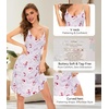 image:imageWiWi Bamboo Viscose Slip Dress for Women Cooling Dresses Super Soft Chemise Plus Size Nightgown Full Slips Babydoll S4XAgreyPeony