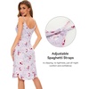 image:imageWiWi Bamboo Viscose Slip Dress for Women Cooling Dresses Super Soft Chemise Plus Size Nightgown Full Slips Babydoll S4XAgreyPeony