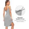 image:imageWiWi Bamboo Viscose Slip Dress for Women Cooling Dresses Super Soft Chemise Plus Size Nightgown Full Slips Babydoll S4XAheather Grey
