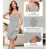image:imageWiWi Bamboo Viscose Slip Dress for Women Cooling Dresses Super Soft Chemise Plus Size Nightgown Full Slips Babydoll S4XAheather Grey