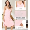 image:imageWiWi Bamboo Viscose Slip Dress for Women Cooling Dresses Super Soft Chemise Plus Size Nightgown Full Slips Babydoll S4XApink
