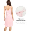 image:imageWiWi Bamboo Viscose Slip Dress for Women Cooling Dresses Super Soft Chemise Plus Size Nightgown Full Slips Babydoll S4XApink