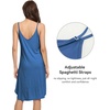 image:imageWiWi Bamboo Viscose Slip Dress for Women Cooling Dresses Super Soft Chemise Plus Size Nightgown Full Slips Babydoll S4XAprussian Blue