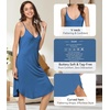 image:imageWiWi Bamboo Viscose Slip Dress for Women Cooling Dresses Super Soft Chemise Plus Size Nightgown Full Slips Babydoll S4XAprussian Blue