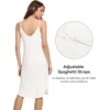 image:imageWiWi Bamboo Viscose Slip Dress for Women Cooling Dresses Super Soft Chemise Plus Size Nightgown Full Slips Babydoll S4XApure White