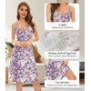 image:imageWiWi Bamboo Viscose Slip Dress for Women Cooling Dresses Super Soft Chemise Plus Size Nightgown Full Slips Babydoll S4XApurpleFloral