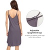 image:imageWiWi Bamboo Viscose Slip Dress for Women Cooling Dresses Super Soft Chemise Plus Size Nightgown Full Slips Babydoll S4XApurplish Grey