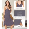 image:imageWiWi Bamboo Viscose Slip Dress for Women Cooling Dresses Super Soft Chemise Plus Size Nightgown Full Slips Babydoll S4XApurplish Grey
