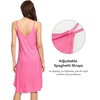 image:imageWiWi Bamboo Viscose Slip Dress for Women Cooling Dresses Super Soft Chemise Plus Size Nightgown Full Slips Babydoll S4XAraspberry Pink