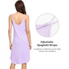 image:imageWiWi Bamboo Viscose Slip Dress for Women Cooling Dresses Super Soft Chemise Plus Size Nightgown Full Slips Babydoll S4XAtaro Purple