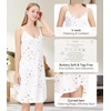 image:imageWiWi Bamboo Viscose Slip Dress for Women Cooling Dresses Super Soft Chemise Plus Size Nightgown Full Slips Babydoll S4XAwhite Stars