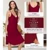 image:imageWiWi Bamboo Viscose Slip Dress for Women Cooling Dresses Super Soft Chemise Plus Size Nightgown Full Slips Babydoll S4XAwine