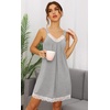 image:imageWiWi Bamboo Viscose Slip Dress for Women Cooling Dresses Super Soft Chemise Plus Size Nightgown Full Slips Babydoll S4XBheather Grey