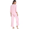 image:imageWiWi Bamboo Viscose Womens Pajama Set 34 Sleeve Pajamas Crewneck Sleepwear Sets Soft Loungewear Pjs with Pockets SXXLBpink