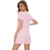image:imageWiWi Bamboo Viscose Womens Pajama Sets Tshirt amp Sleep Shorts Loungewear Set Soft 2 Piece Pjs Summer Cooling Sleepwear SXXLApink