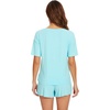 image:imageWiWi Bamboo Viscose Womens Pajama Sets Tshirt amp Sleep Shorts Loungewear Set Soft 2 Piece Pjs Summer Cooling Sleepwear SXXLCaqua