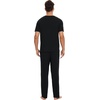 image:imageWiWi Cooling Mens Pajamas Set Super Soft Viscose Bamboo Sleepwear Sleep Sets Short Sleeve Loungewear with Pockets SXXLAblack
