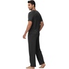 image:imageWiWi Cooling Mens Pajamas Set Super Soft Viscose Bamboo Sleepwear Sleep Sets Short Sleeve Loungewear with Pockets SXXLAcharcoal Heather